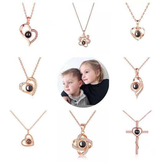 Photo projection pendant necklace - jewelry - weilin.com