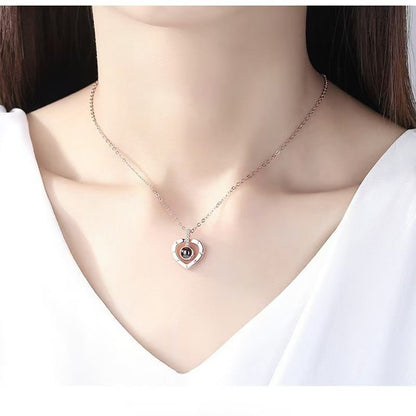 Photo projection Roman numeral necklace - jewelry - weilin.com