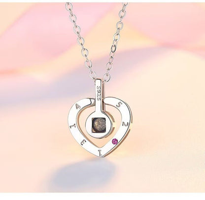 Photo projection Roman numeral necklace - jewelry - weilin.com