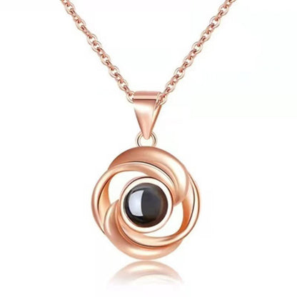 Photo projection rose necklace - jewelry - weilin.com