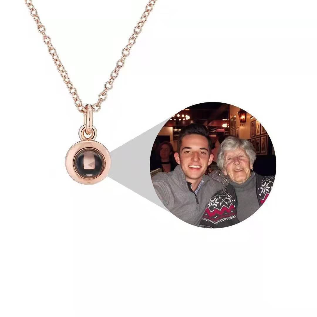 Photo Projection Round Necklace - jewelry - weilin.com