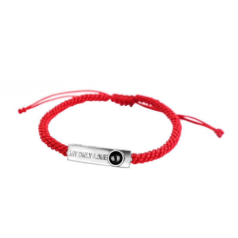 Photo projection S925 silver woven bracelet - jewelry - weilin.com