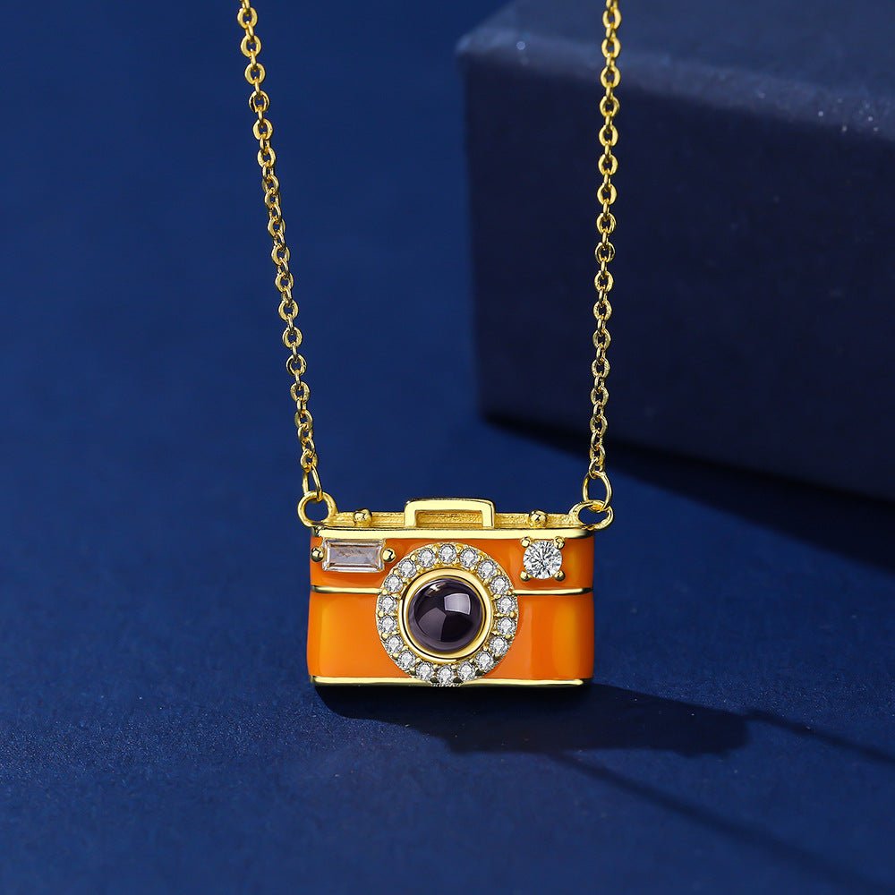 Photo Projection Small Camera Necklace - jewelry - weilin.com