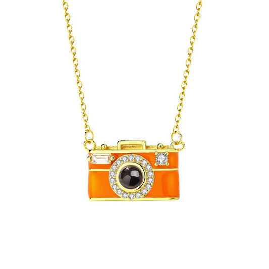 Photo Projection Small Camera Necklace - jewelry - weilin.com