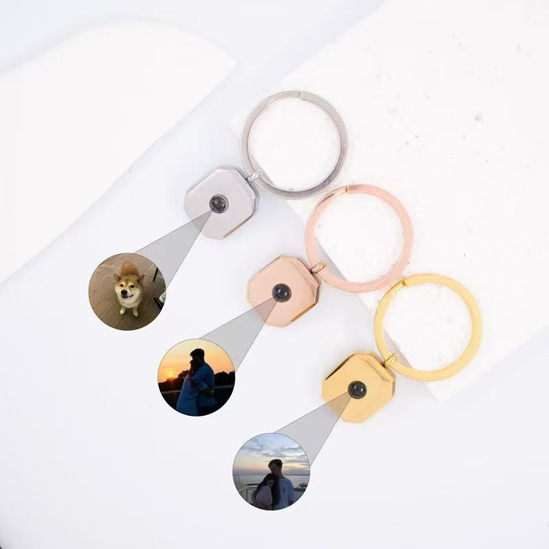 Photo projection square necklace - jewelry - weilin.com