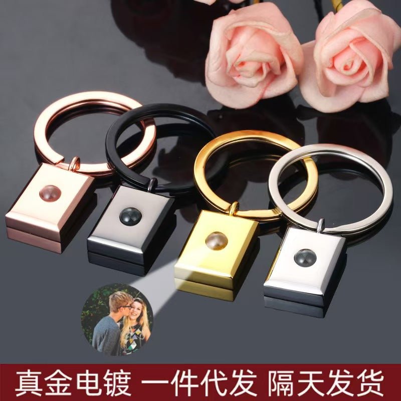 Photo projection square necklace - jewelry - weilin.com