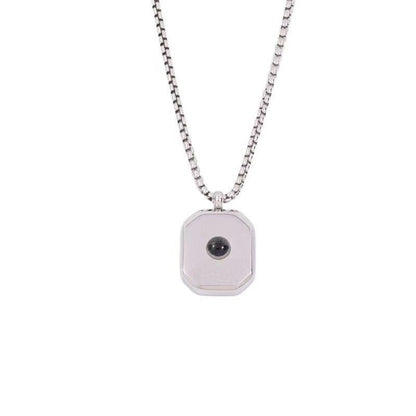 Photo projection square necklace - jewelry - weilin.com