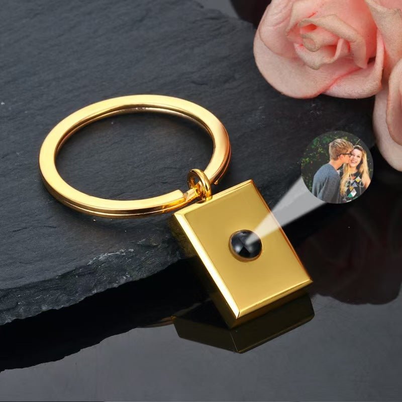 Photo projection square necklace - jewelry - weilin.com