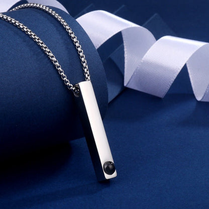 Photo Projection Square Pillar Necklace - jewelry - weilin.com