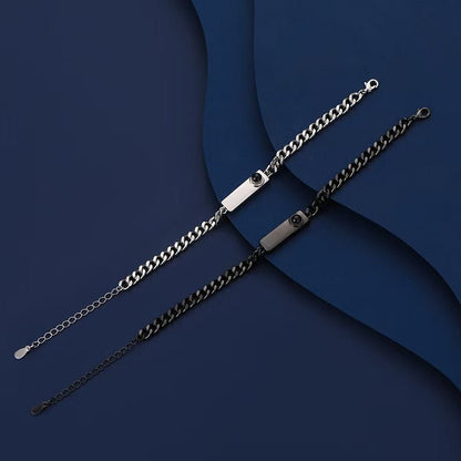 Photo projection square plate dragonbone bracelet - jewelry - weilin.com