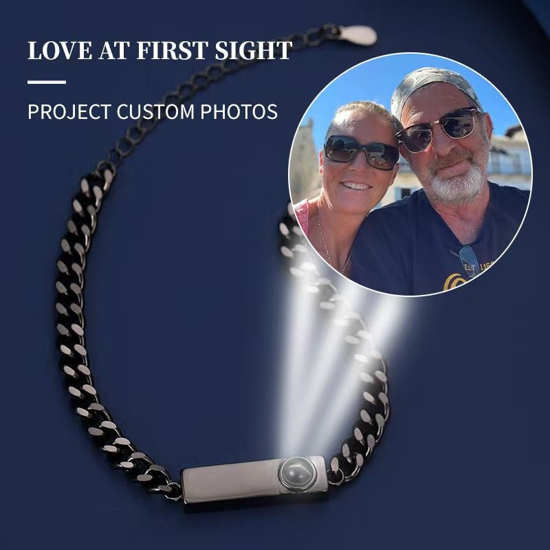 Photo projection square plate dragonbone bracelet - jewelry - weilin.com