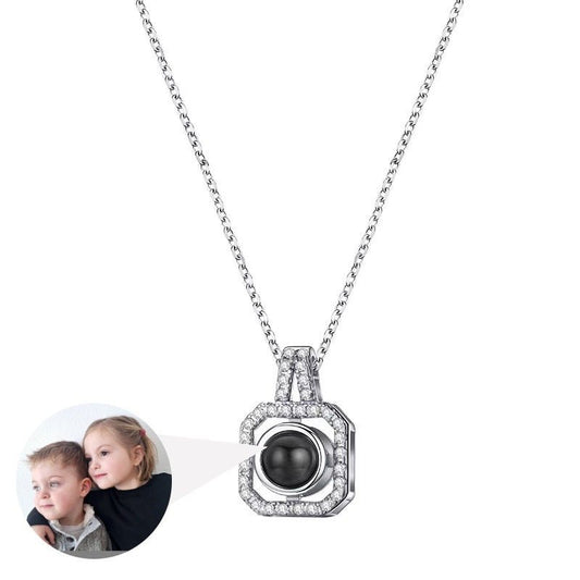 Photo projection square you necklace - jewelry - weilin.com
