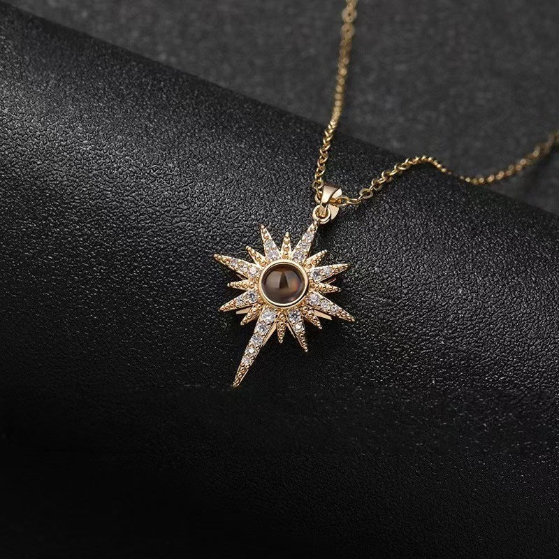 Photo Projection Star Necklace - jewelry - weilin.com
