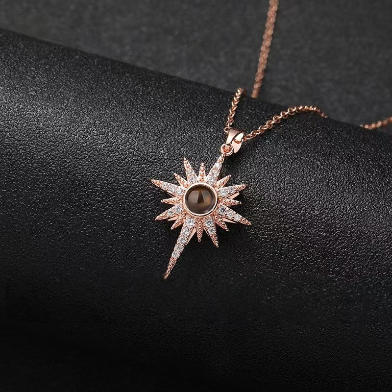 Photo Projection Star Necklace - jewelry - weilin.com