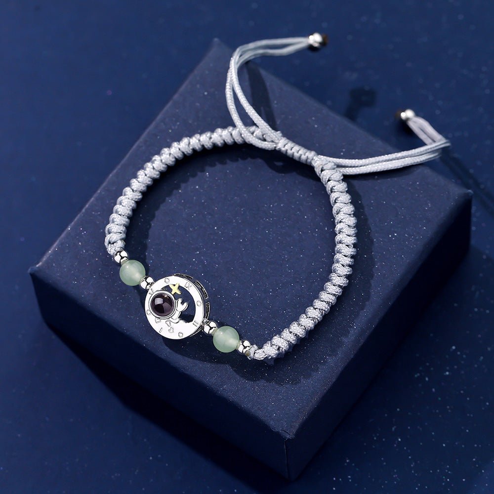 Photo projection sun and moon lovers braided bracelet - jewelry - weilin.com