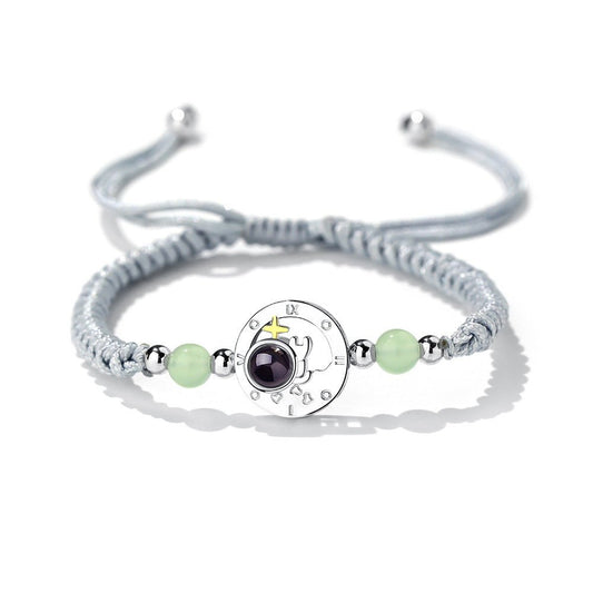 Photo projection sun and moon lovers braided bracelet - jewelry - weilin.com