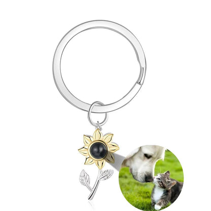 Photo Projection Sunflower Necklace - jewelry - weilin.com