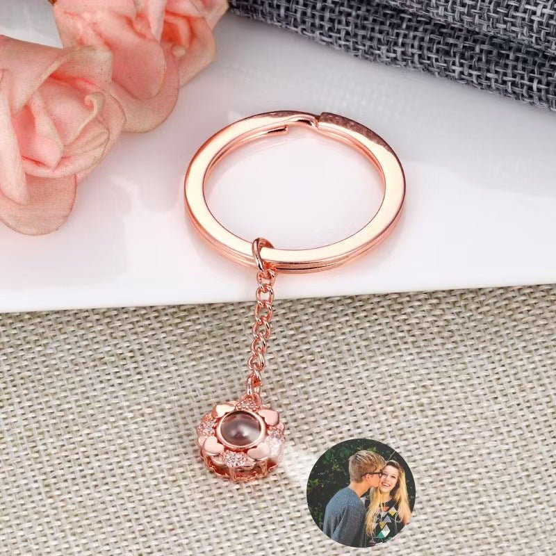 Photo projection sunflower necklace - jewelry - weilin.com