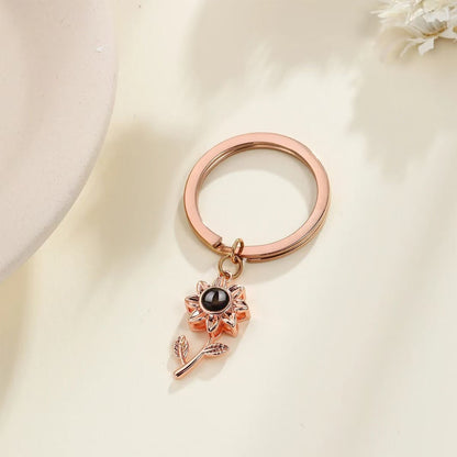 Photo Projection Sunflower Necklace - jewelry - weilin.com