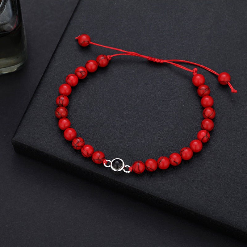 Photo projection turquoise bracelet - jewelry - weilin.com