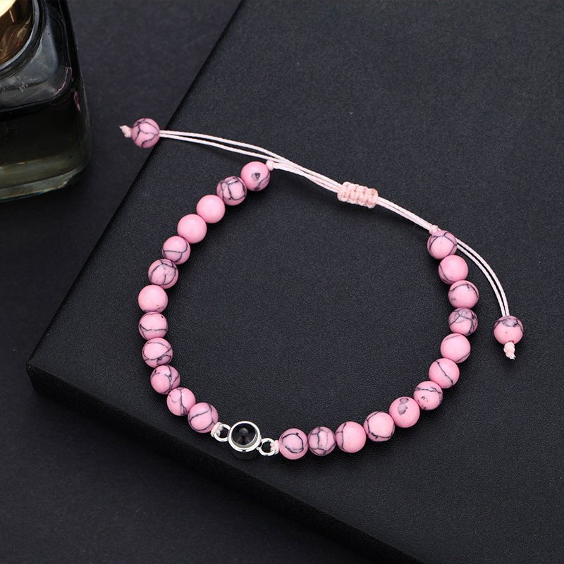 Photo projection turquoise bracelet - jewelry - weilin.com