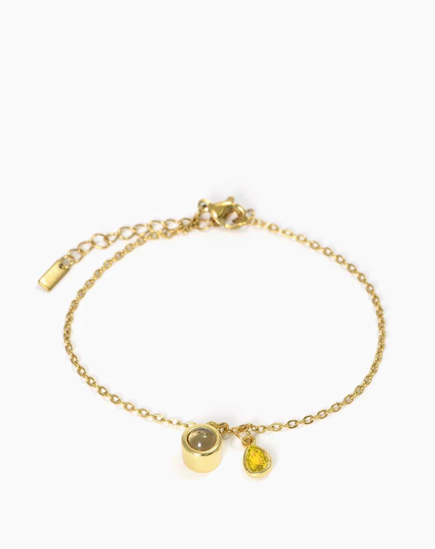 Photo projection water droplet shape zodiac stone bracelet - jewelry - weilin.com