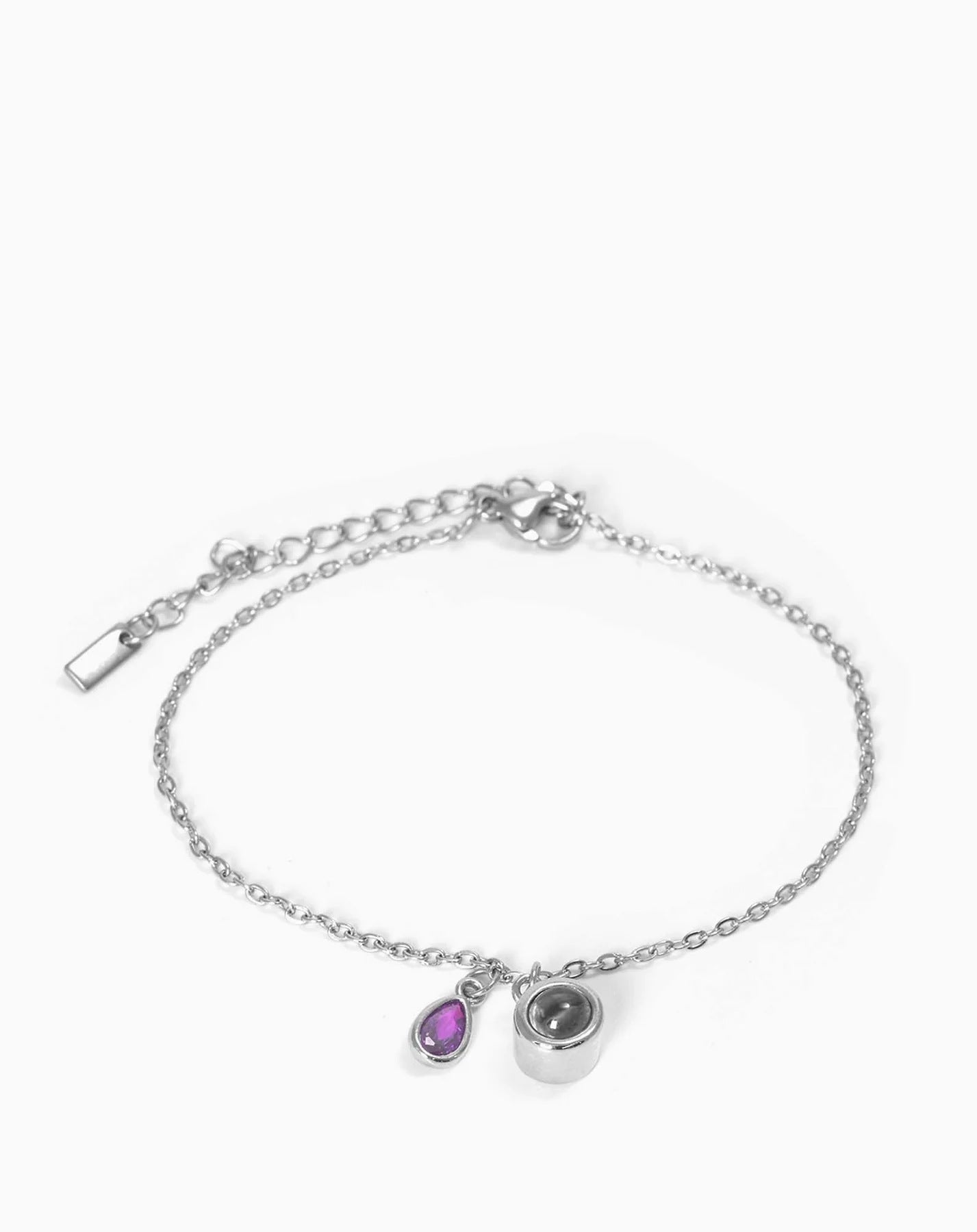 Photo projection water droplet shape zodiac stone bracelet - jewelry - weilin.com