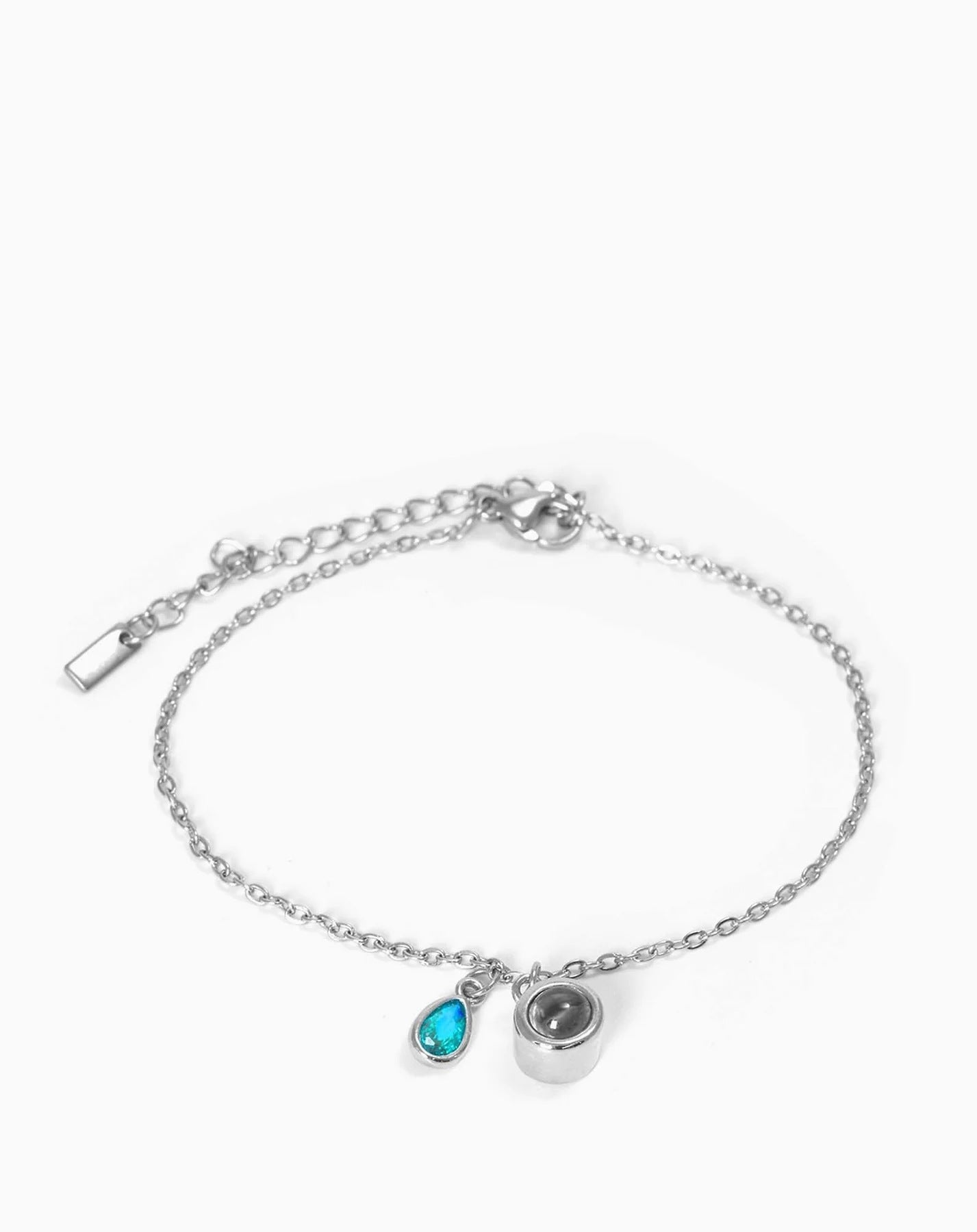 Photo projection water droplet shape zodiac stone bracelet - jewelry - weilin.com