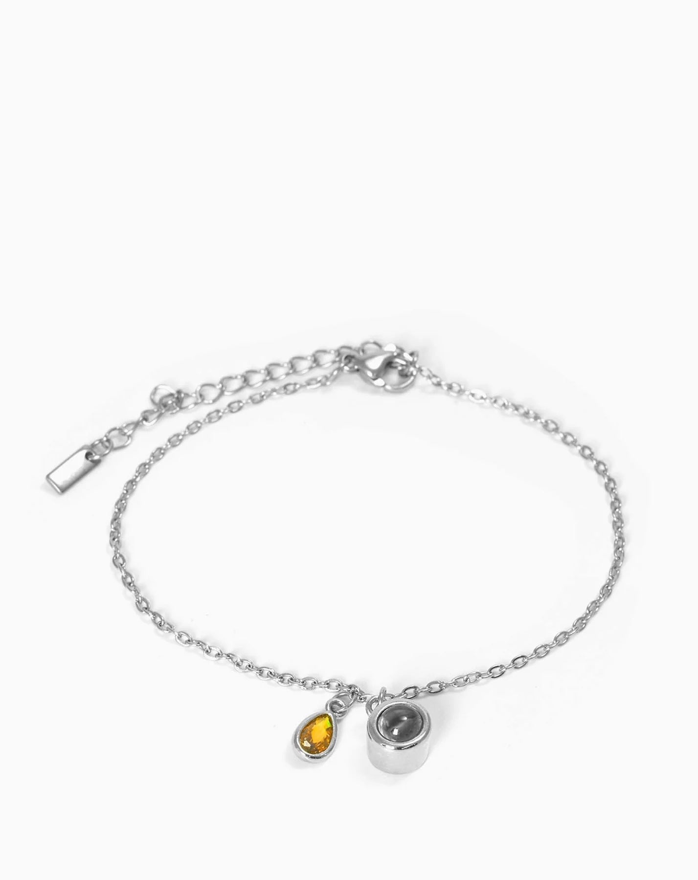 Photo projection water droplet shape zodiac stone bracelet - jewelry - weilin.com