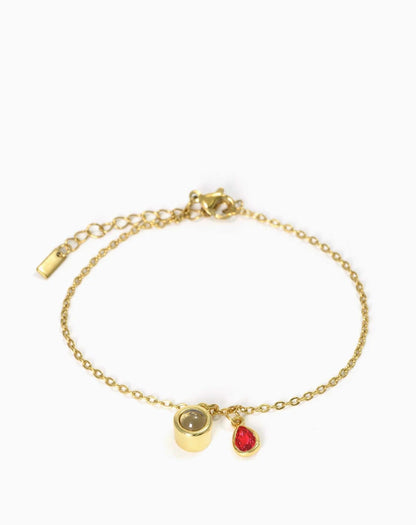 Photo projection water droplet shape zodiac stone bracelet - jewelry - weilin.com