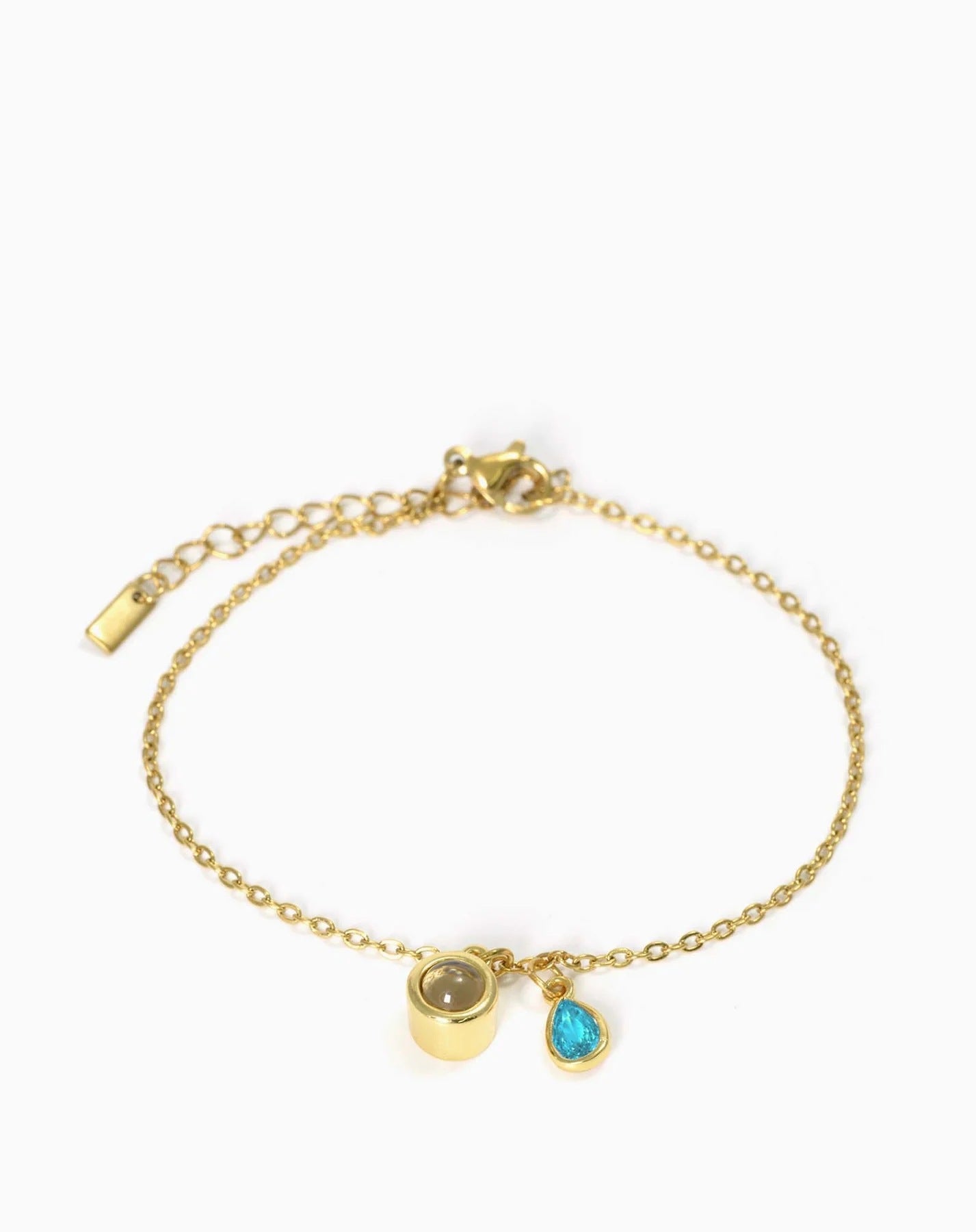 Photo projection water droplet shape zodiac stone bracelet - jewelry - weilin.com