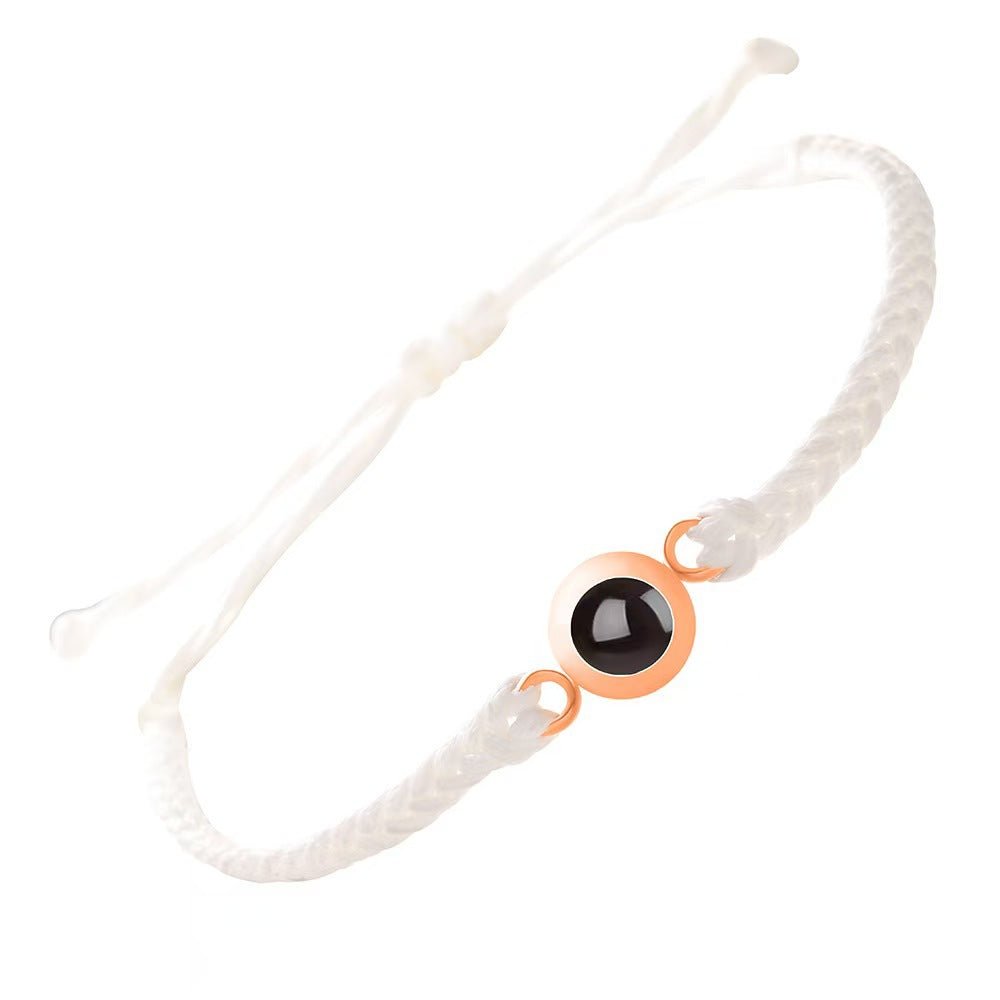 Photo projection woven couple's bracelet - jewelry - weilin.com