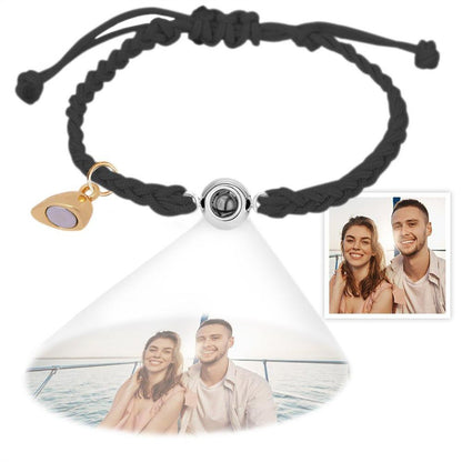 Photo projection woven couple's bracelet - jewelry - weilin.com