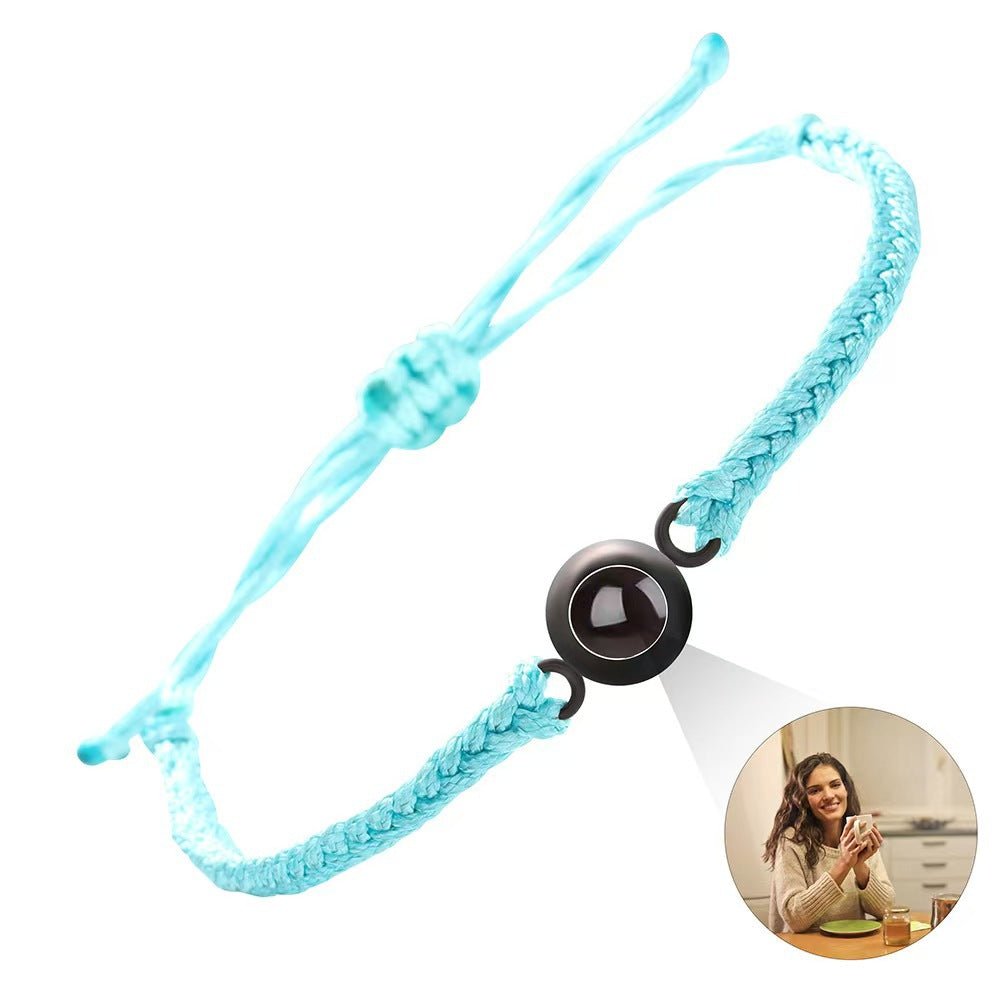 Photo projection woven couple's bracelet - jewelry - weilin.com