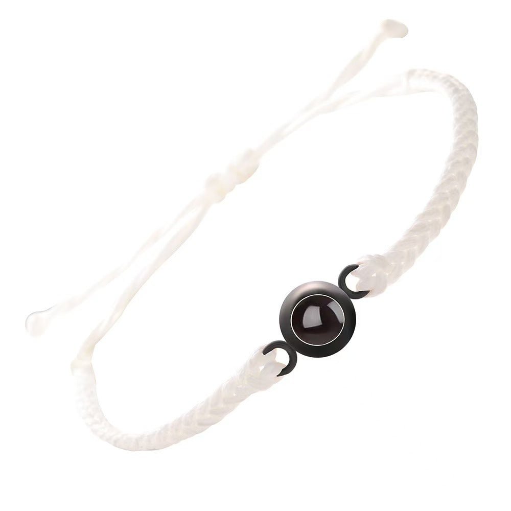 Photo projection woven couple's bracelet - jewelry - weilin.com