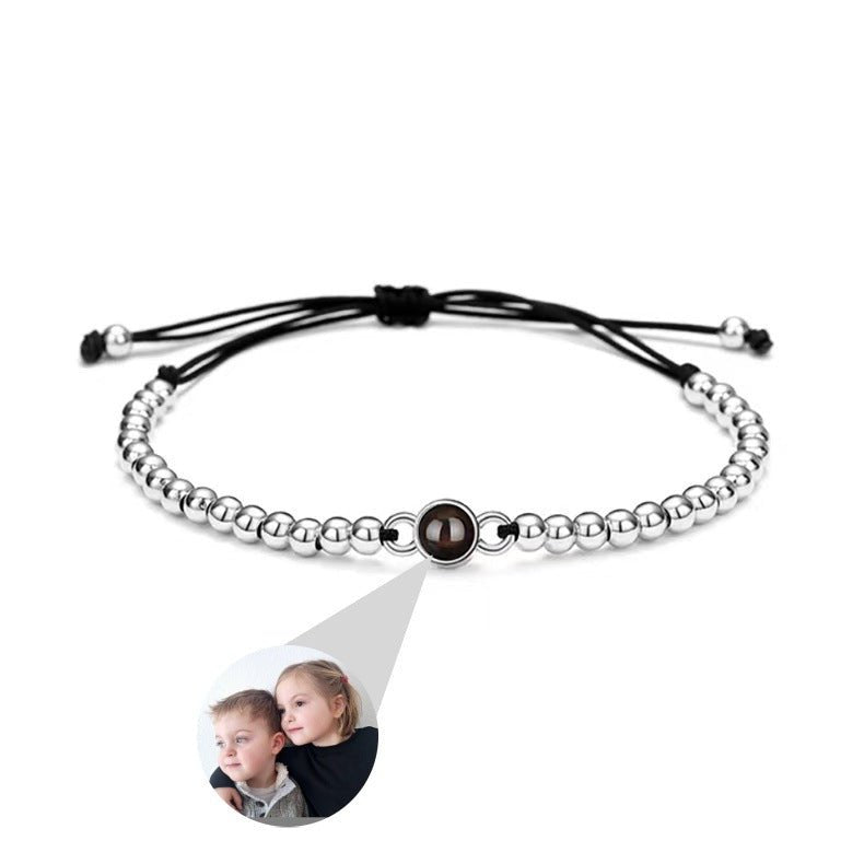 Photo projection woven magnetic stone bracelet - jewelry - weilin.com