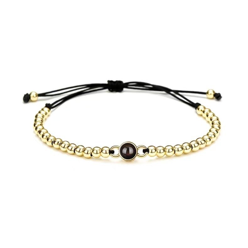 Photo projection woven magnetic stone bracelet - jewelry - weilin.com