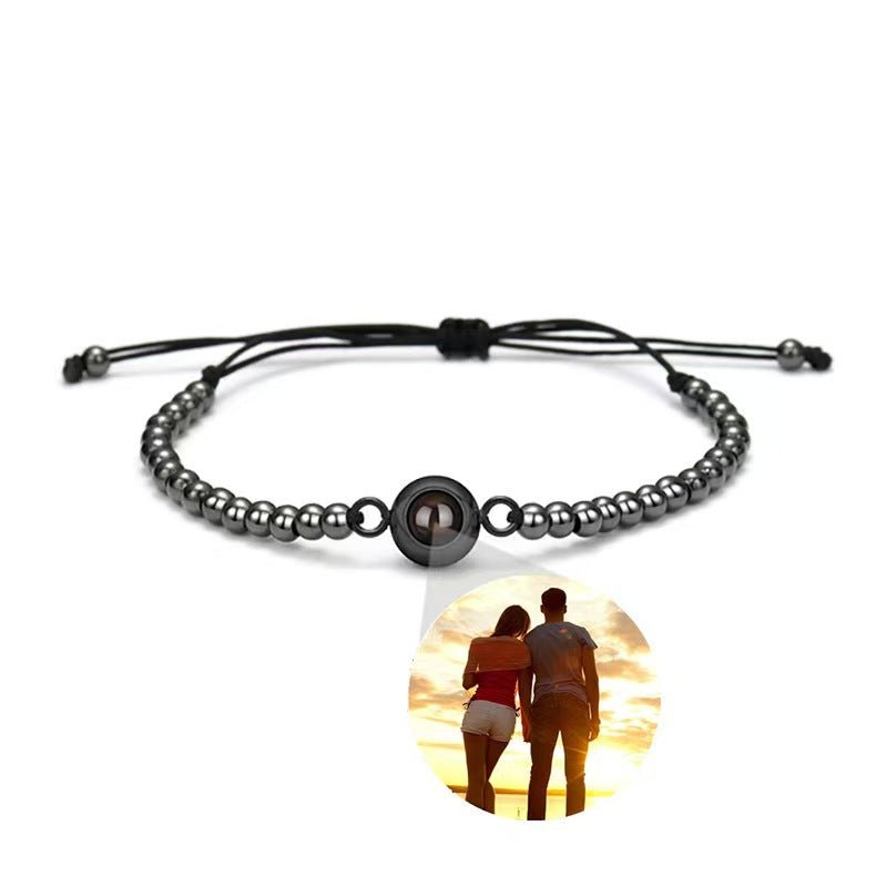Photo projection woven magnetic stone bracelet - jewelry - weilin.com