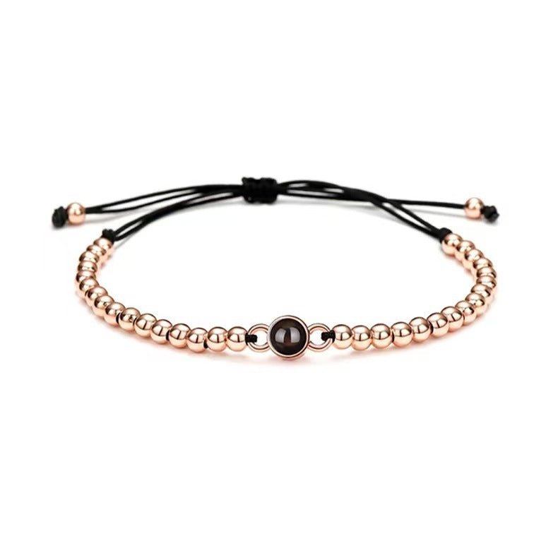 Photo projection woven magnetic stone bracelet - jewelry - weilin.com