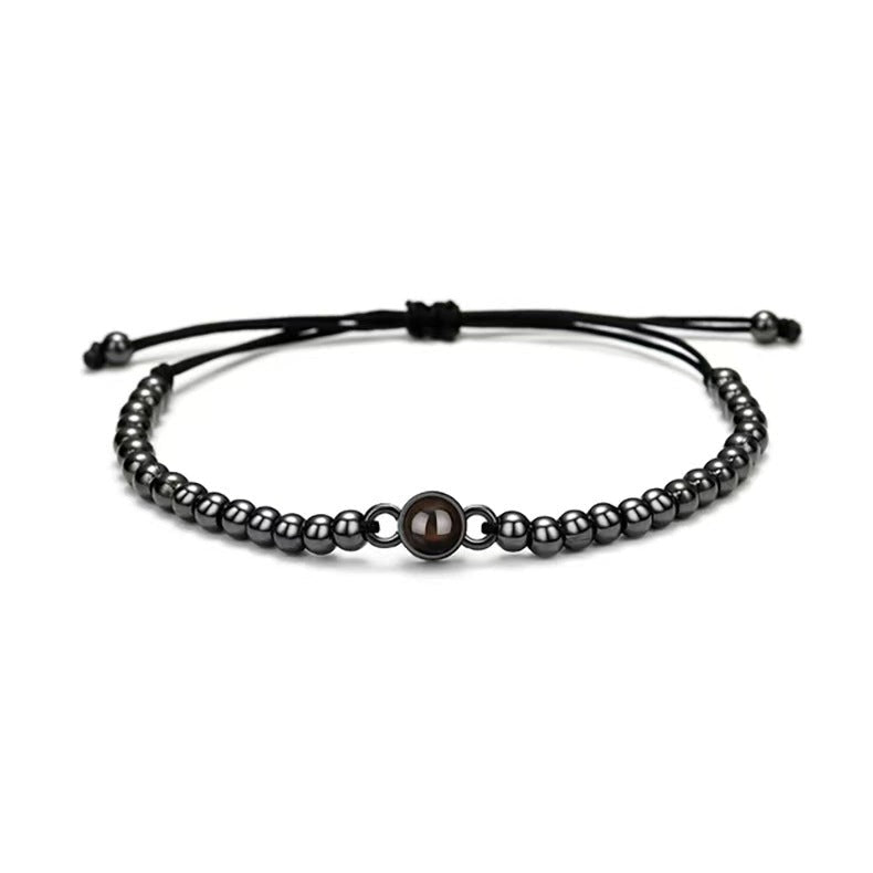 Photo projection woven magnetic stone bracelet - jewelry - weilin.com