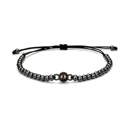 Photo projection woven magnetic stone bracelet - jewelry - weilin.com