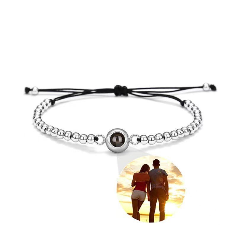 Photo projection woven magnetic stone bracelet - jewelry - weilin.com