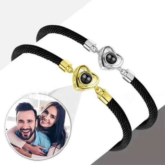 Photo projection woven rope bracelet - jewelry - weilin.com