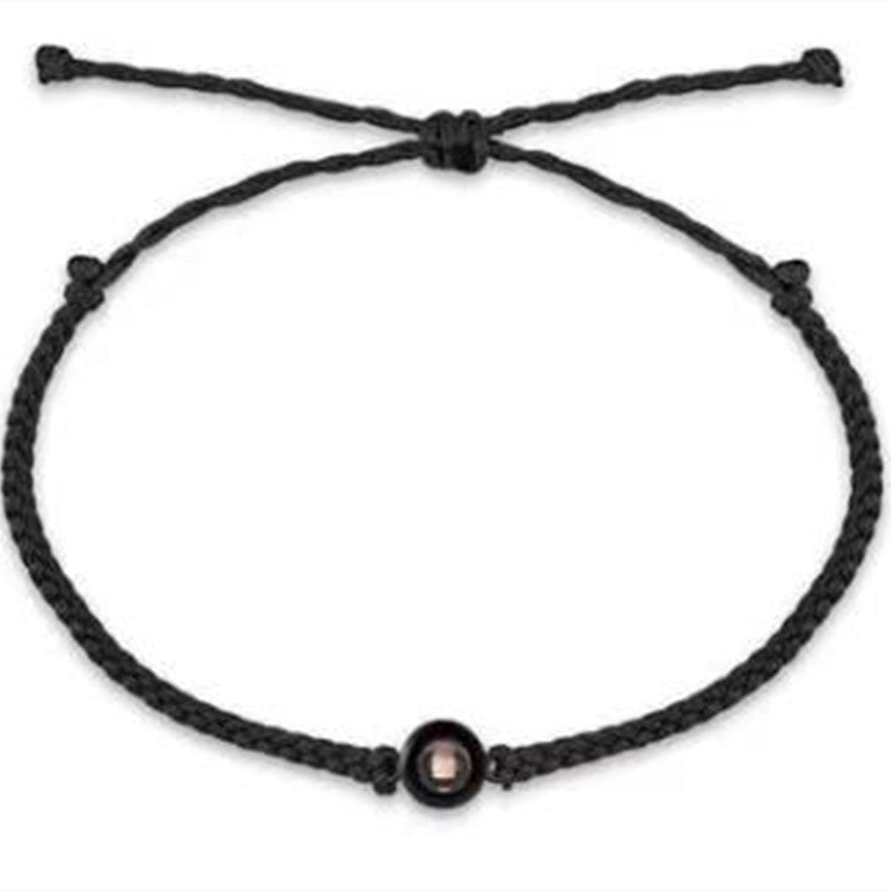 Photo projection woven rope bracelet - jewelry - weilin.com
