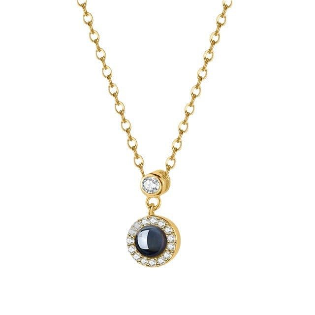 Photo projection zircon necklace - jewelry - weilin.com