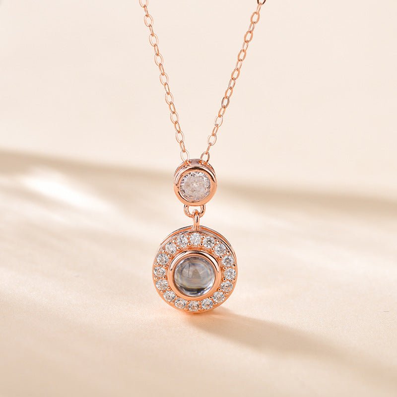 Photo projection zircon necklace - jewelry - weilin.com