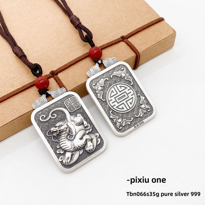 Pixiu brand sterling silver pendant necklace - jewelry - weilin.com