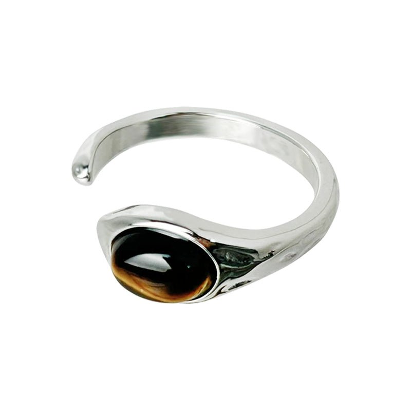 设计感虎眼石叠戴戒指 - jewelry - weilin.com