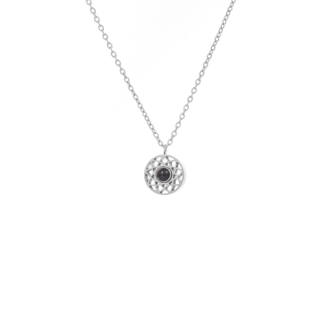Projection photo couple necklace - jewelry - weilin.com