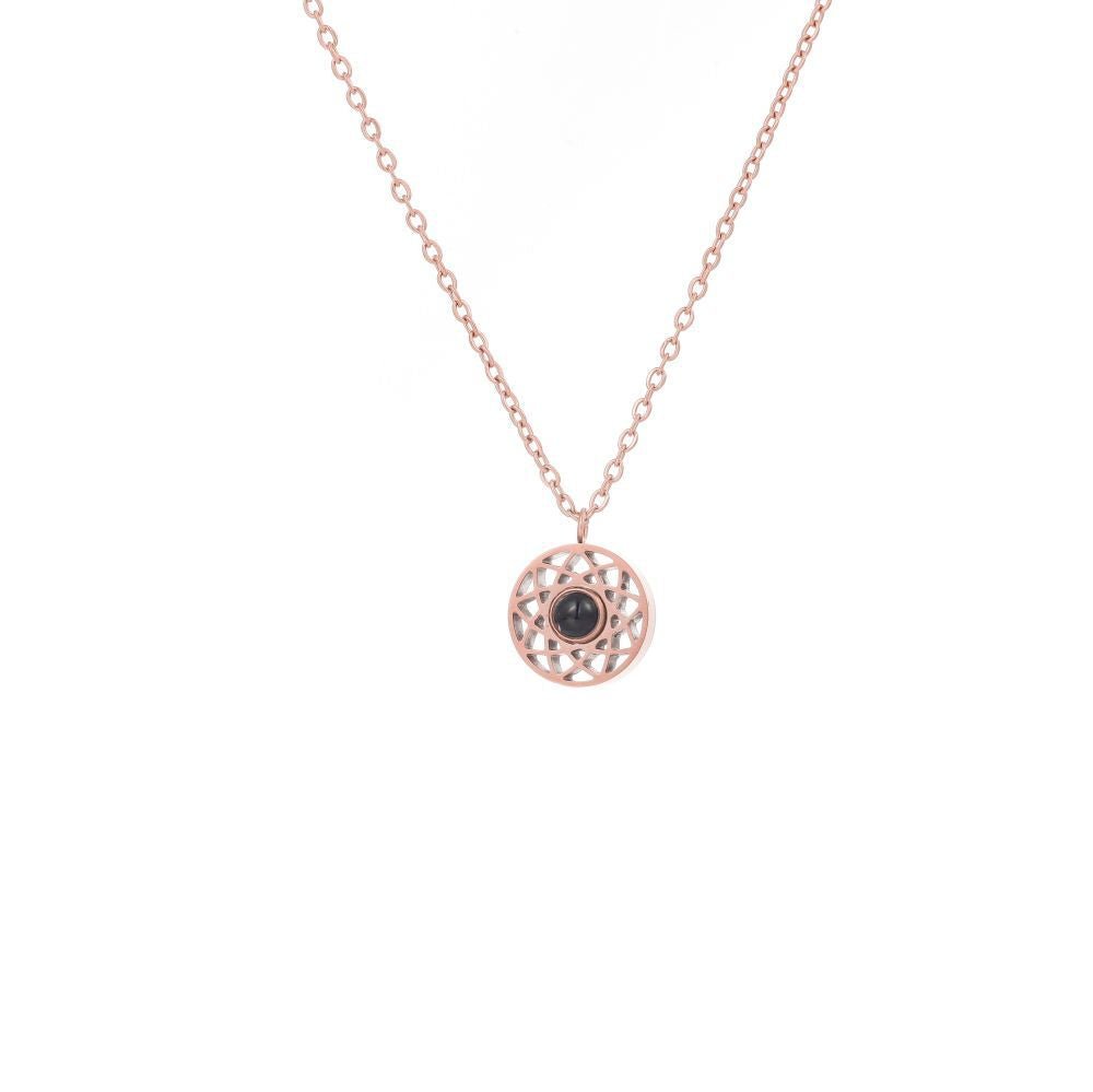 Projection photo couple necklace - jewelry - weilin.com